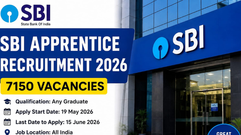 SBI Apprentice Recruitment 2026: 7150 ಹುದ್ದೆಗಳಿಗೆ ಅರ್ಜಿ ಆಹ್ವಾನ, ಪದವೀಧರರಿಗೆ ಭರ್ಜರಿ ಅವಕಾಶ; ಸಂಪೂರ್ಣ ಮಾಹಿತಿ ಇಲ್ಲಿದೆ
